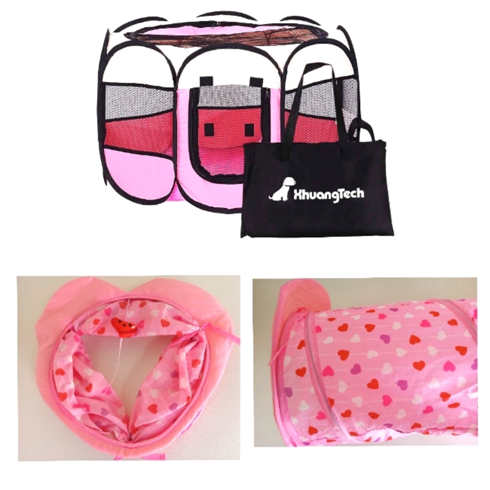 2 piece Portable playpen and play tunnel NWOT